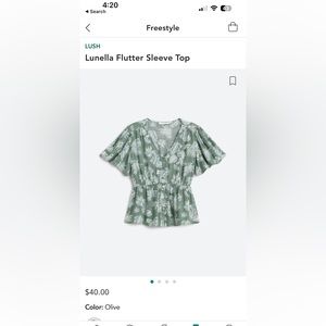 Flutter Sleeve Top